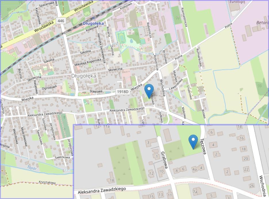 Mapa polski wskazująca na Dolny Śląsk